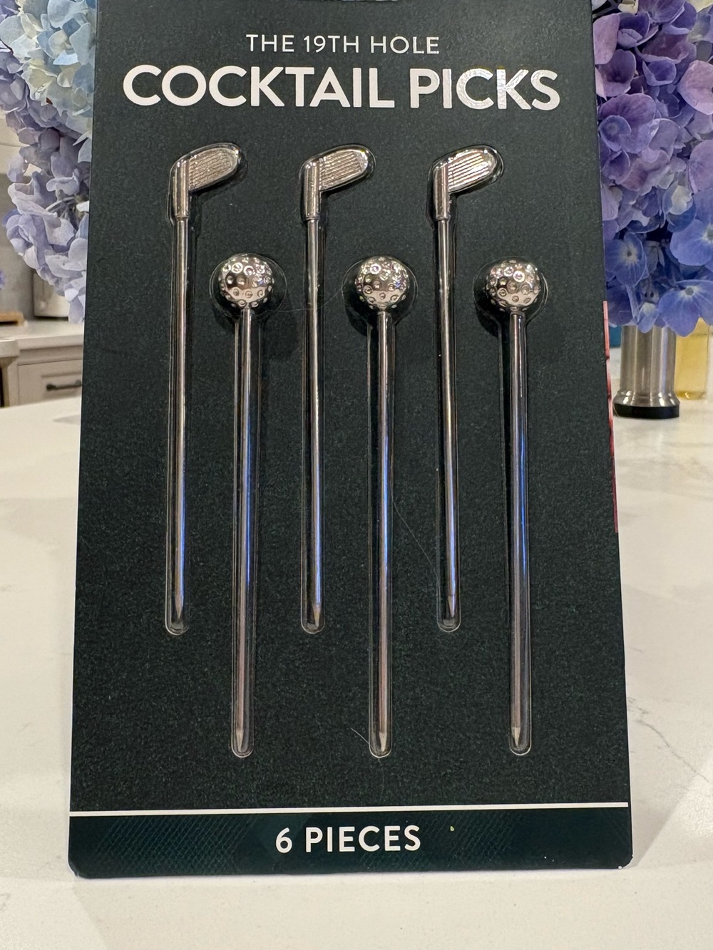 The 19th Hole Cocktail Picks - Golf Club & Ball Set